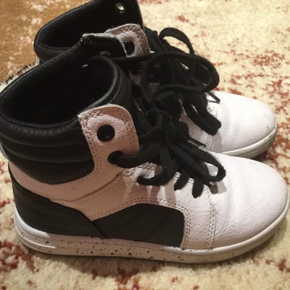 boys white high top shoes